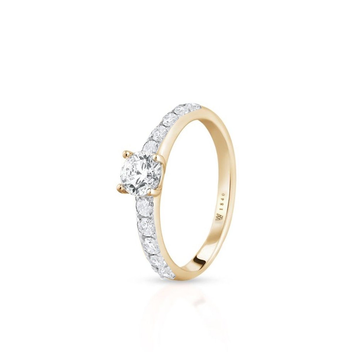 W.KRUK Pierścionek zaręczynowy złoty Szczęśliwy