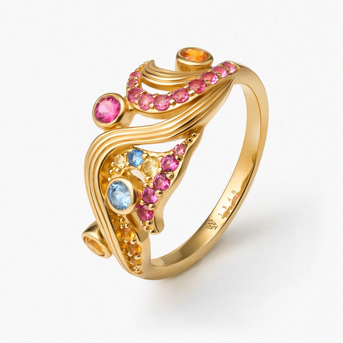 W.KRUK Pierścionek srebrny KOI