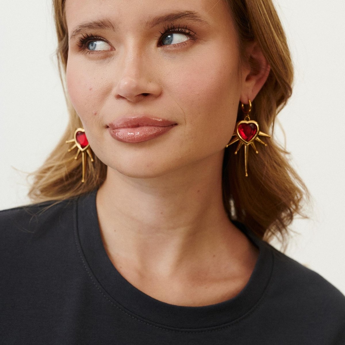 W.KRUK Kolczyki Scarlet Radiance Love Fever