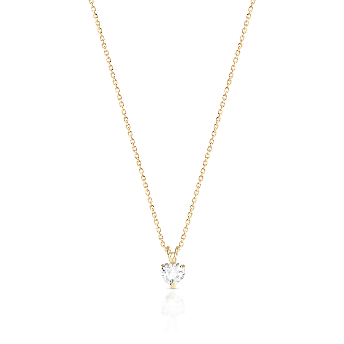 W.KRUK Wisiorek złoty z cyrkonią