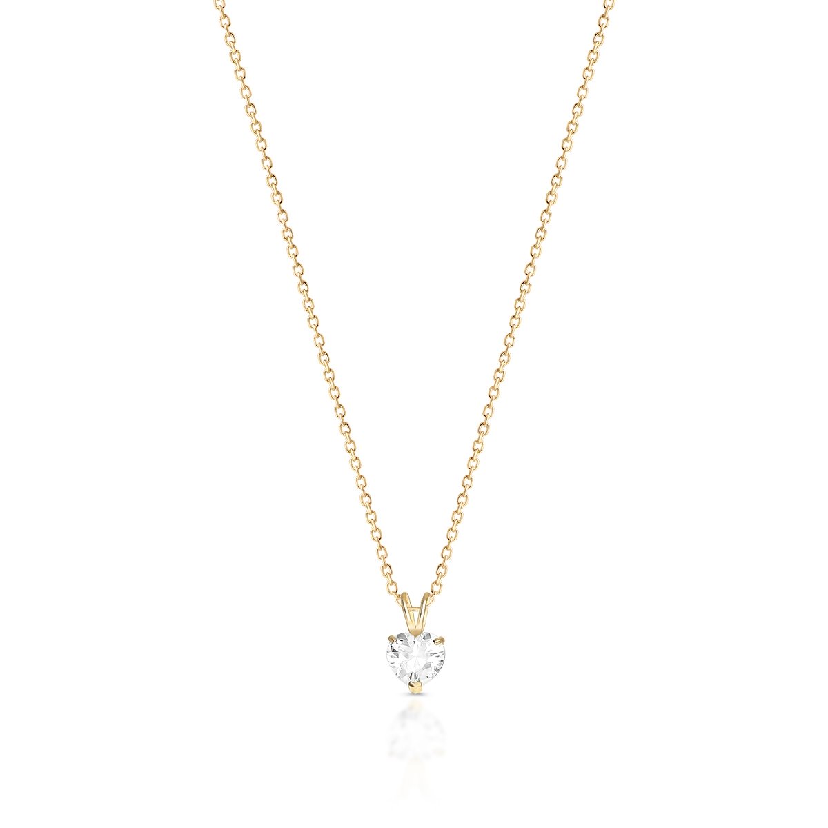 W.KRUK Wisiorek złoty z cyrkonią