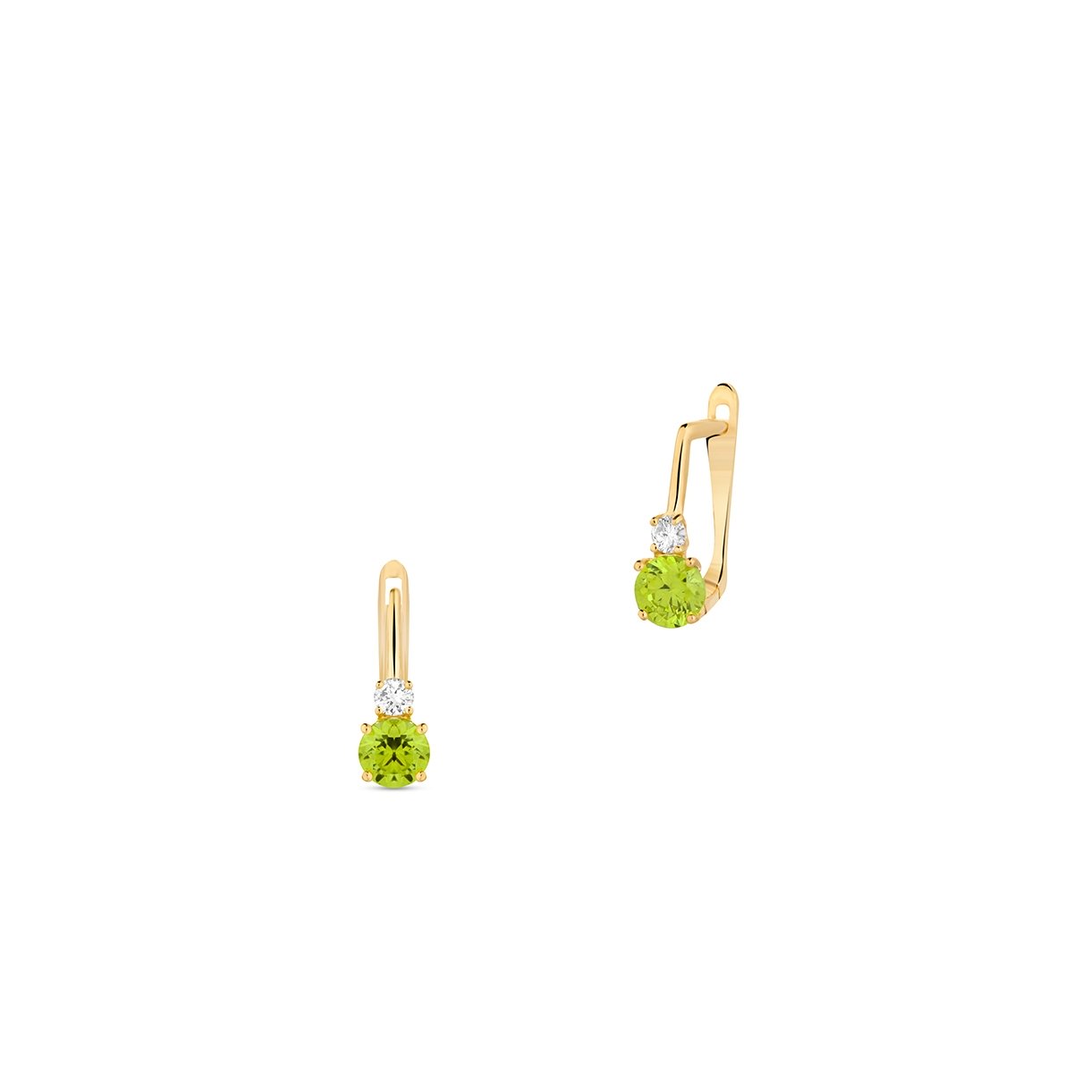 W.KRUK Kolczyki złote z cyrkoniami