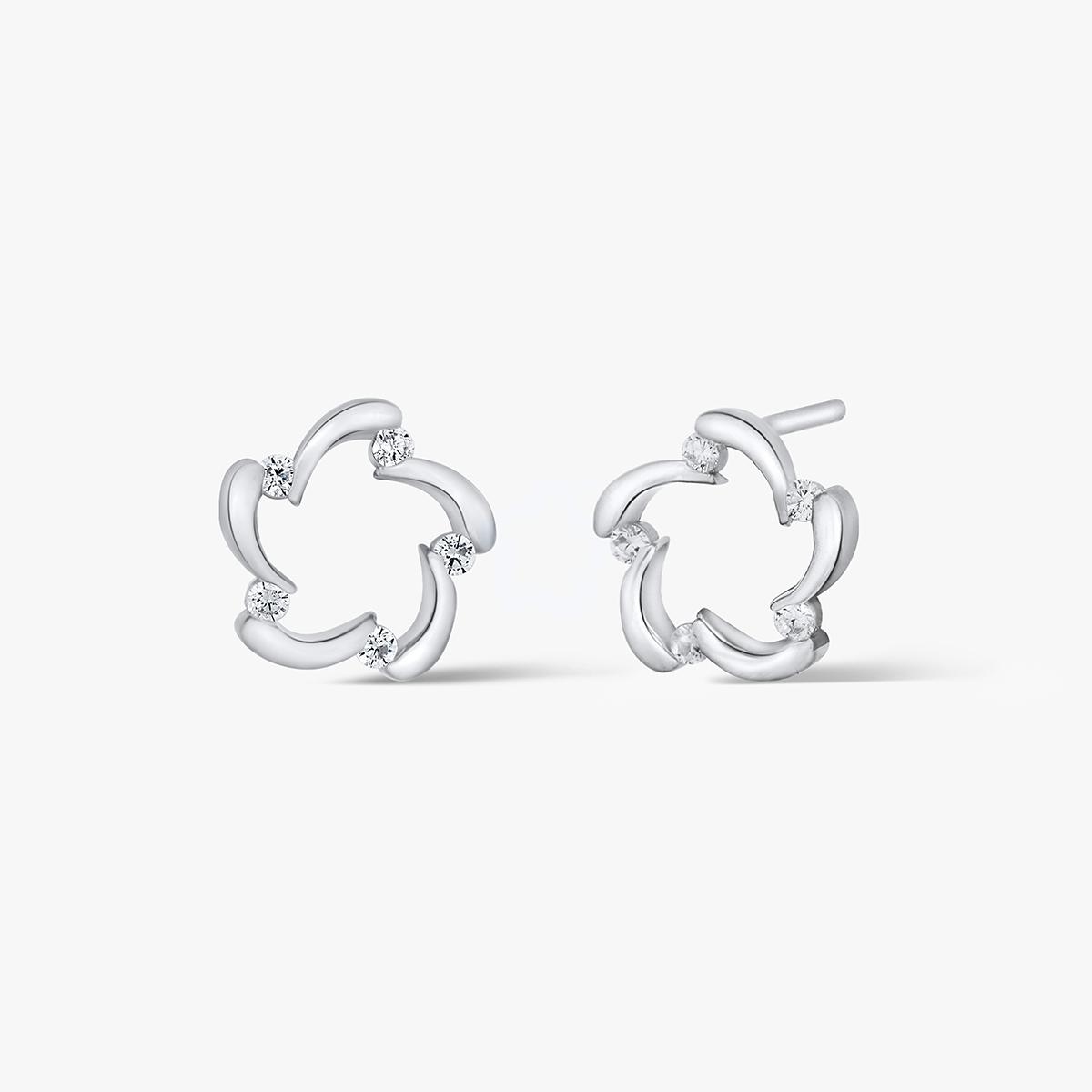 W.KRUK Kolczyki srebrne z cyrkoniami