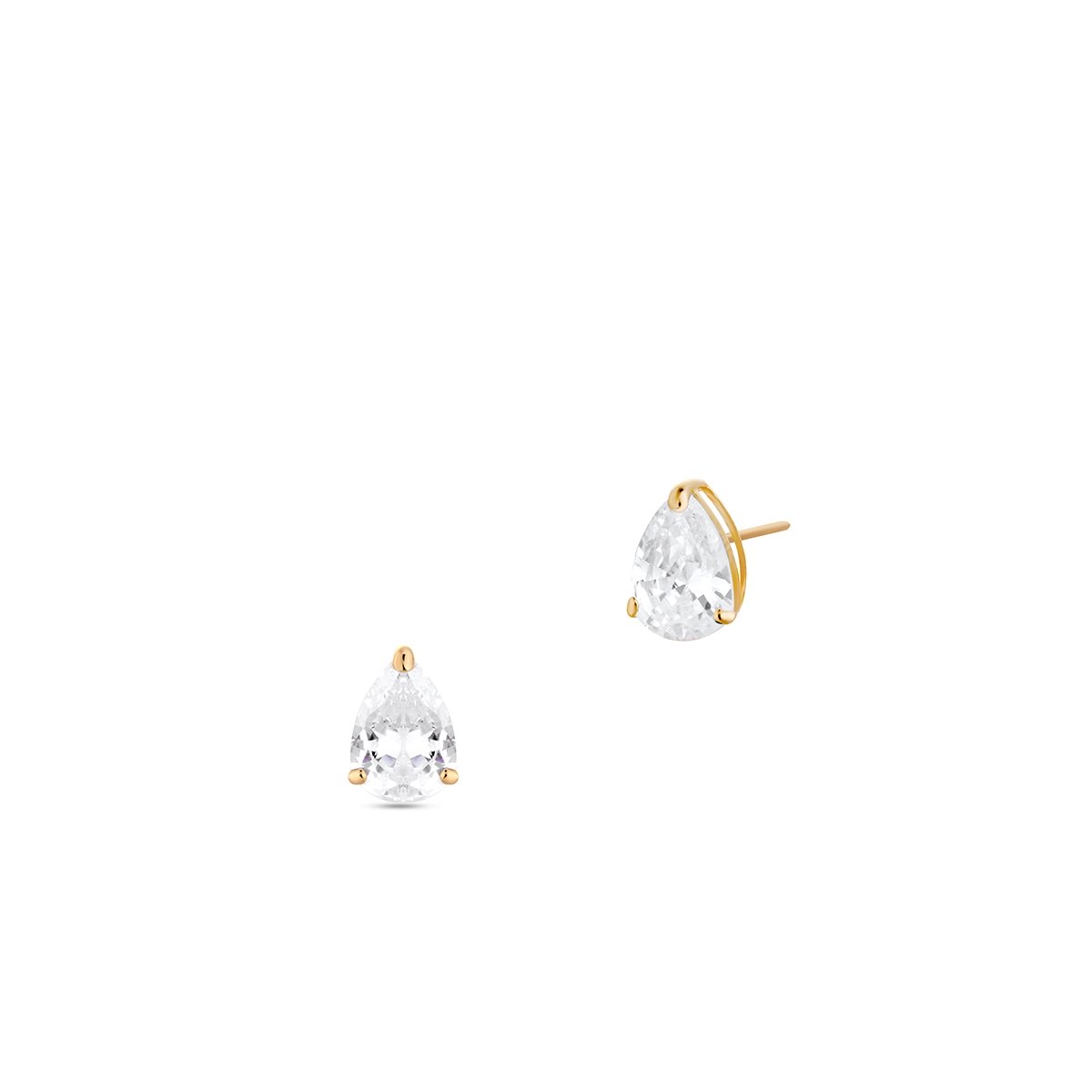 W.KRUK Kolczyki złote z cyrkonią