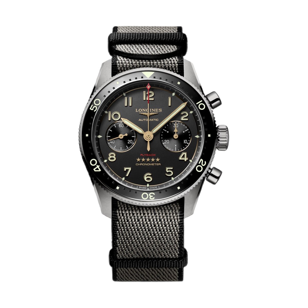 W.KRUK LONGINES SPIRIT FLYBACK TITANIUM