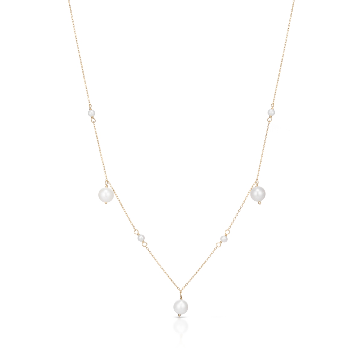 W.KRUK Naszyjnik złoty z perłami