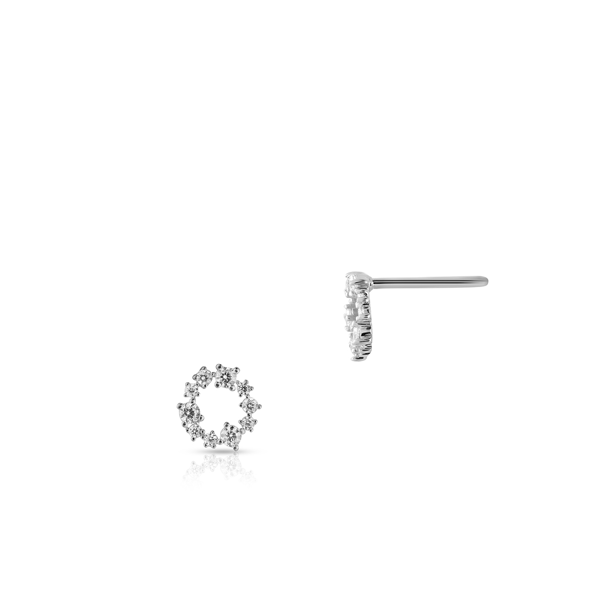 W.KRUK Kolczyki srebrne wianek