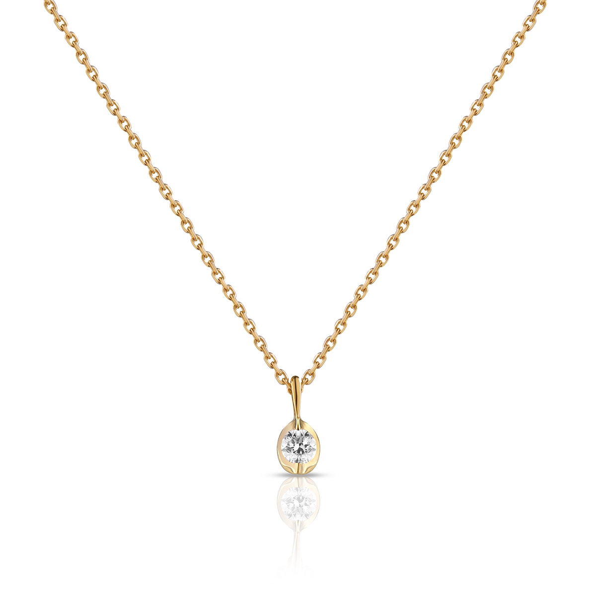 W.KRUK Naszyjnik złoty z brylantem