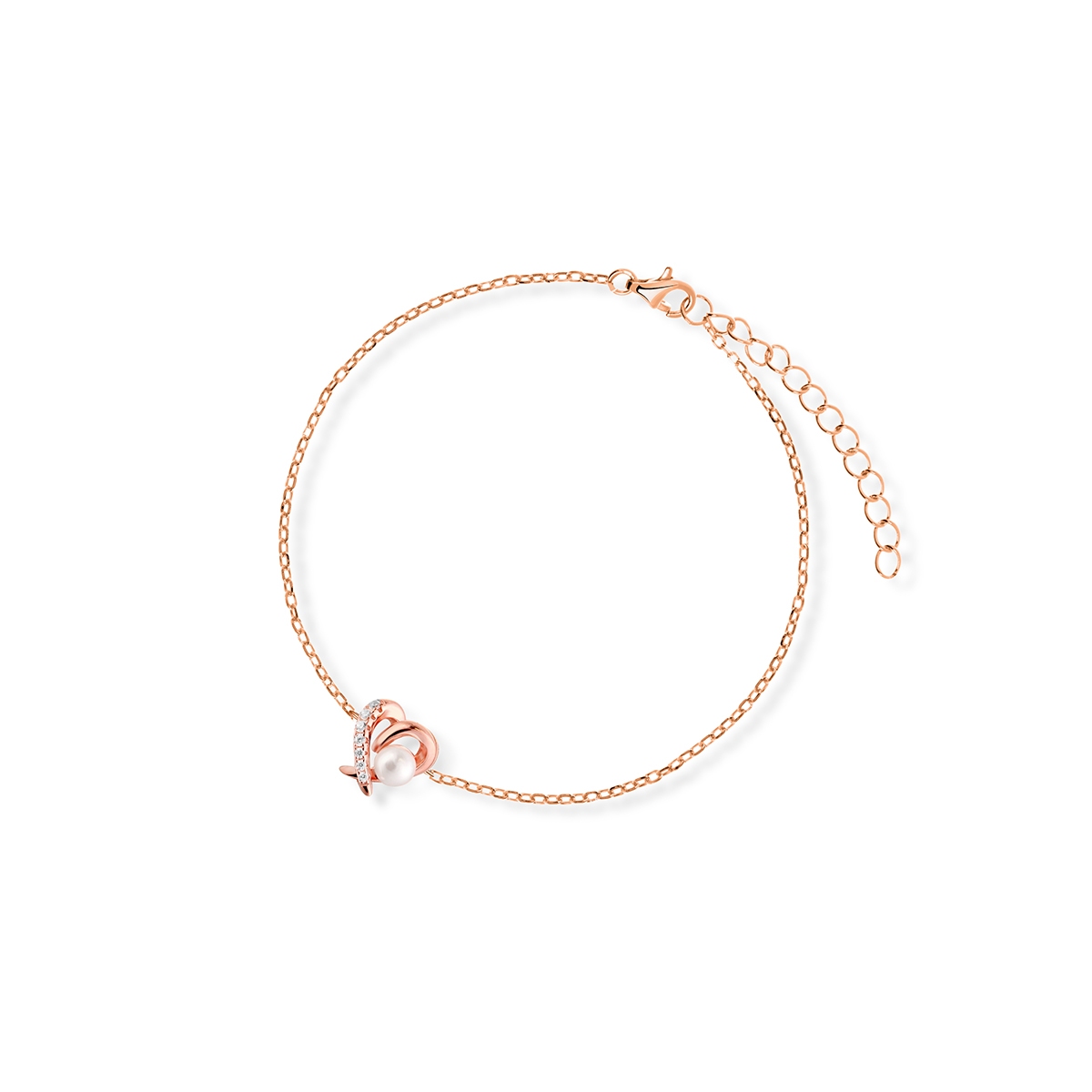 W.KRUK Bransoleta srebrna pozłacana z perłą