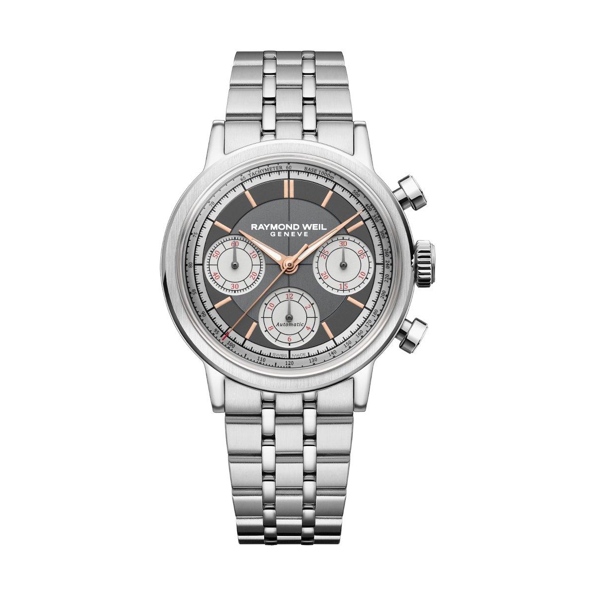 W.KRUK ZEGAREK RAYMOND WEIL MILLESIME TRI-COMPAX CHRONOGRAPH