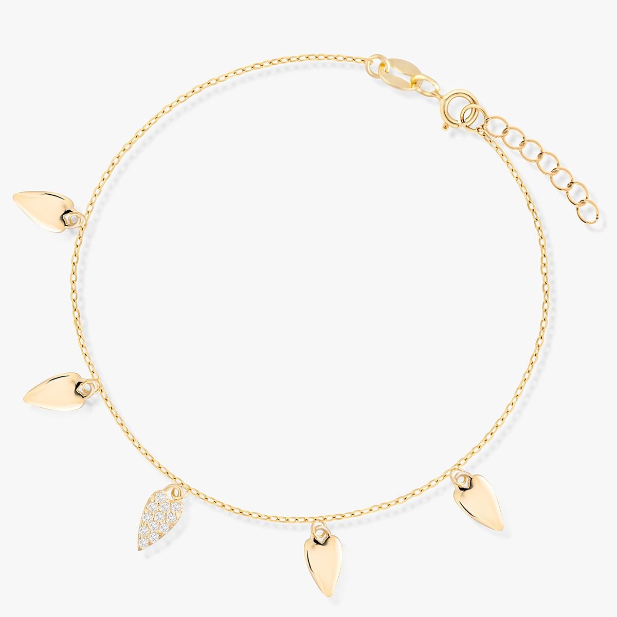 W.KRUK Bransoleta złota z cyrkoniami