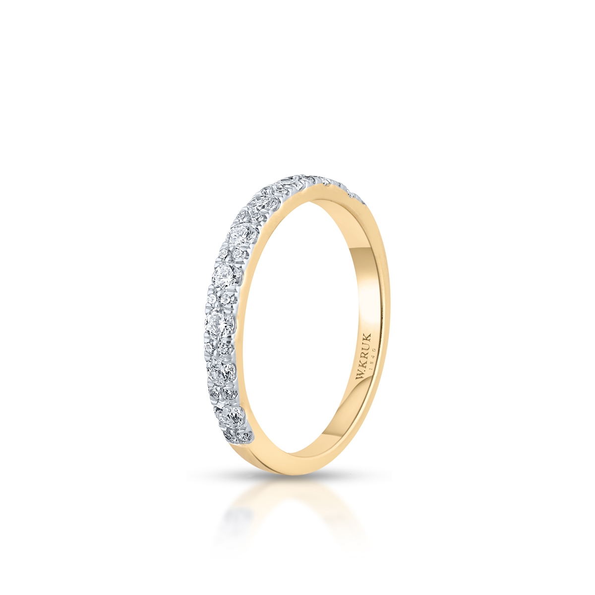 W.KRUK Pierścionek złoty z brylantami