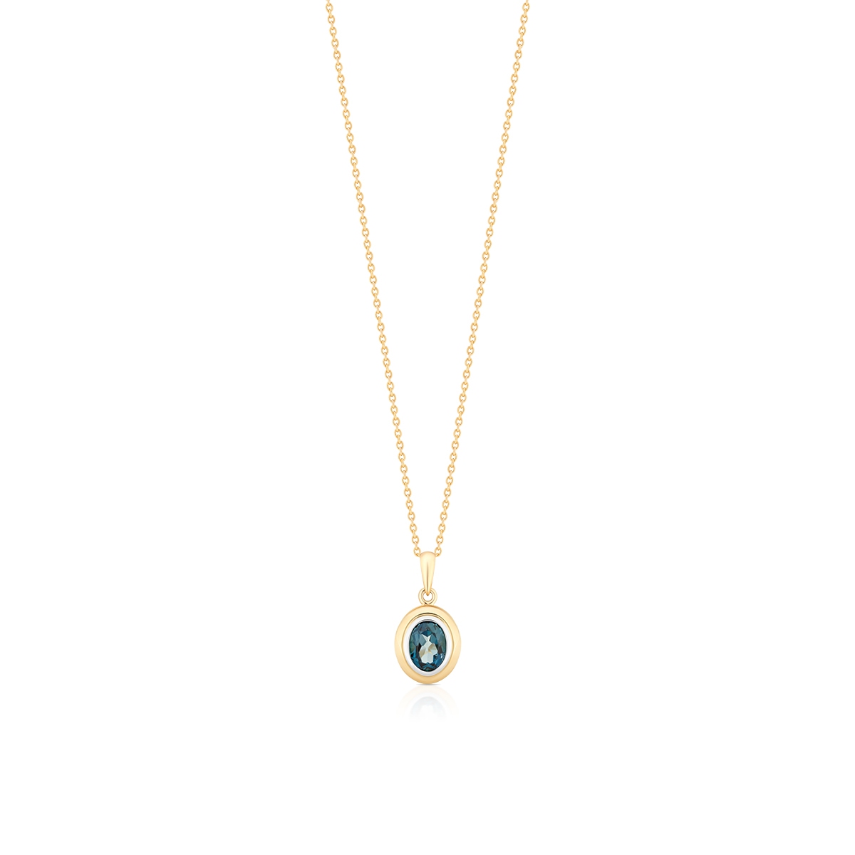 W.KRUK Wisiorek złoty bicolor z topazem