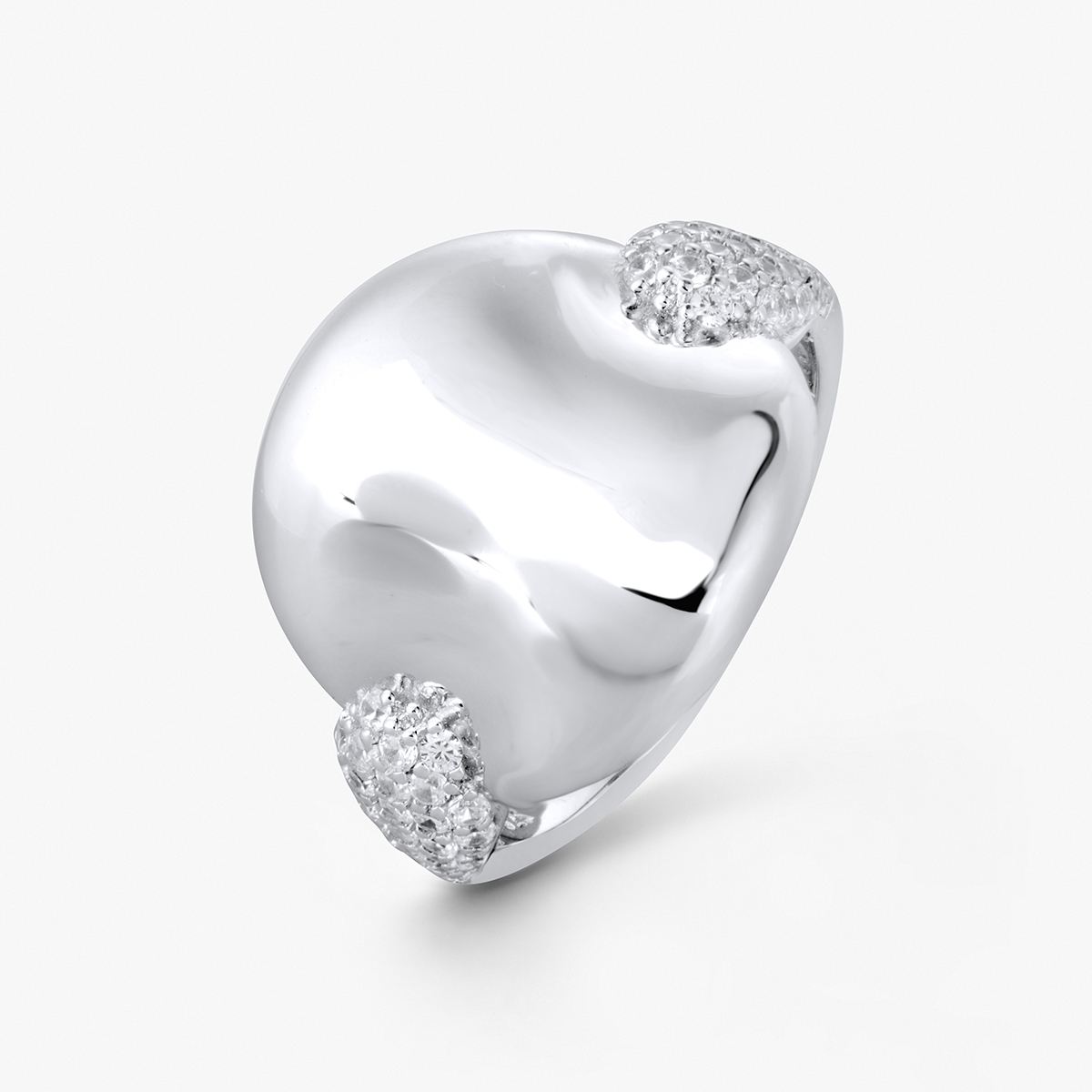 W.KRUK Pierścionek srebrny z cyrkoniami