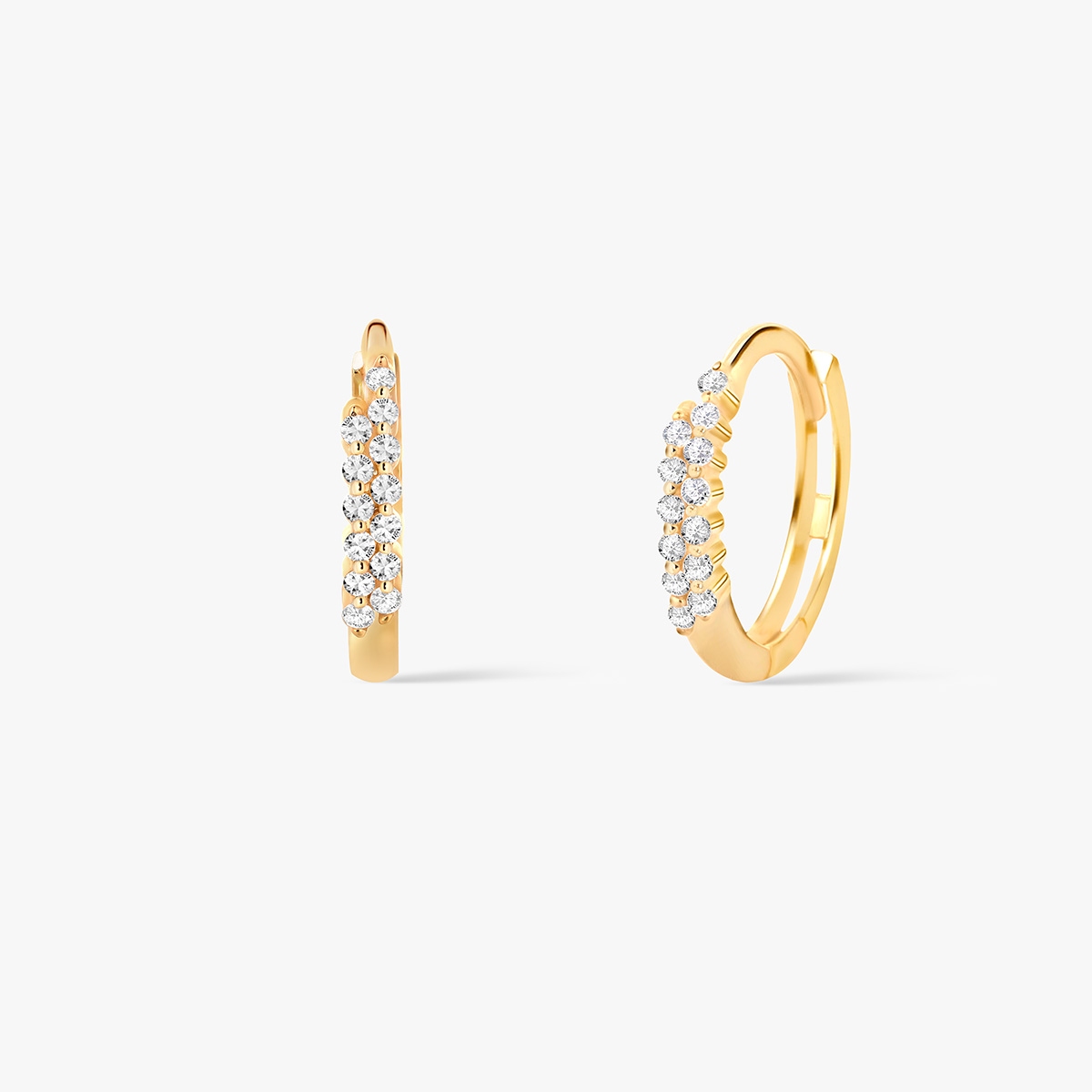 W.KRUK Kolczyki złote z cyrkoniami