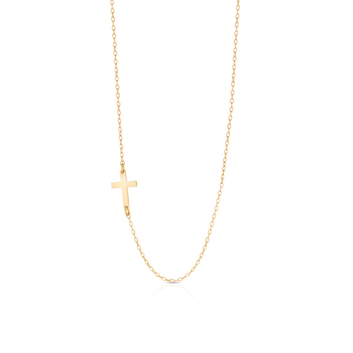 W.KRUK Naszyjnik srebrny pozłacany krzyżyk