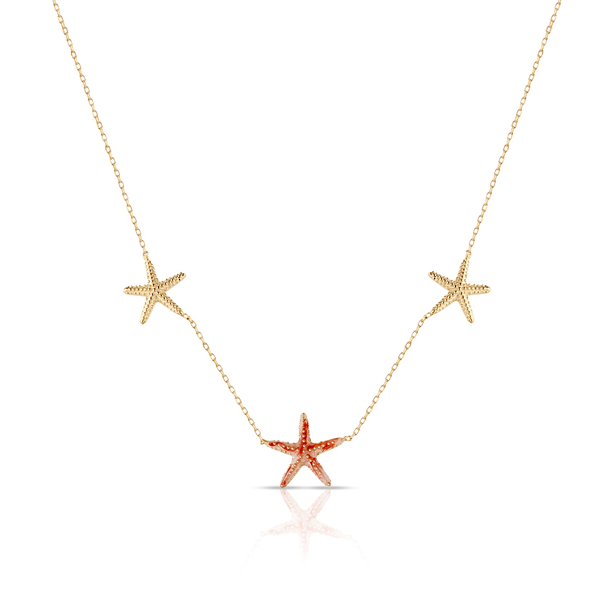 W.KRUK Naszyjnik złoty z rozgwiazdami Santorini