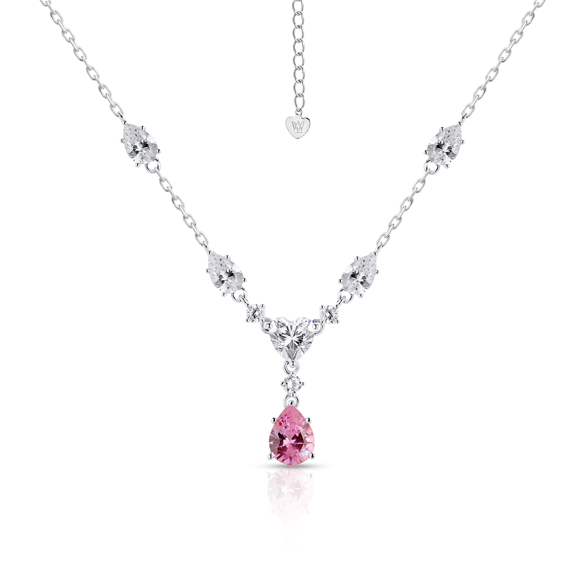 W.KRUK Naszyjnik srebrny z cyrkoniami Ceremonials