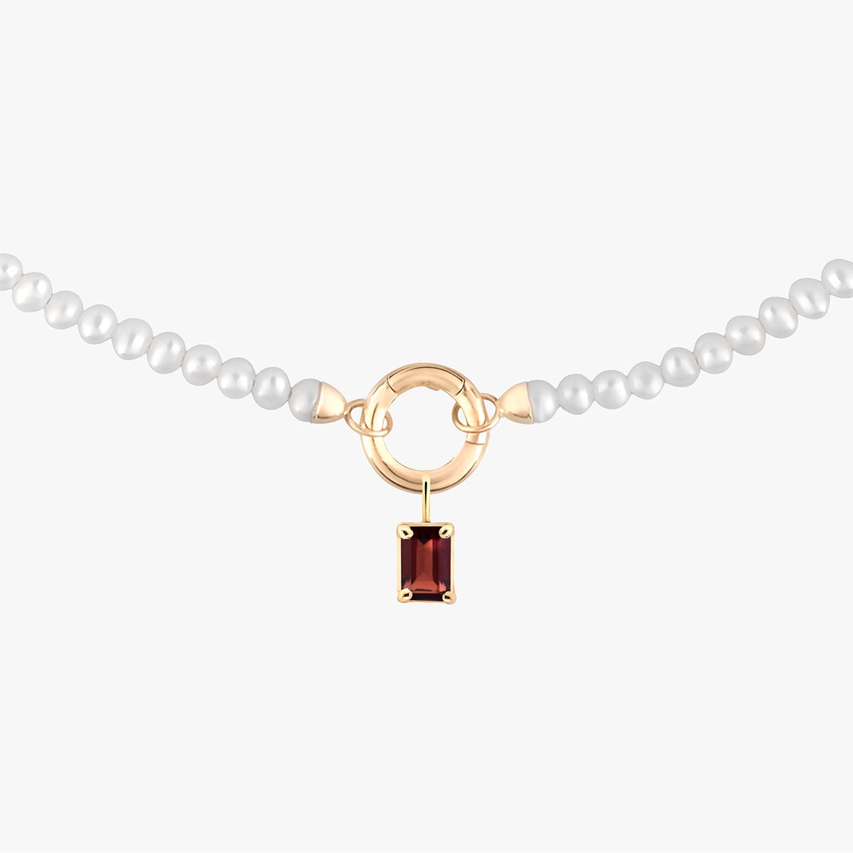 W.KRUK Wisiorek złoty z granatem