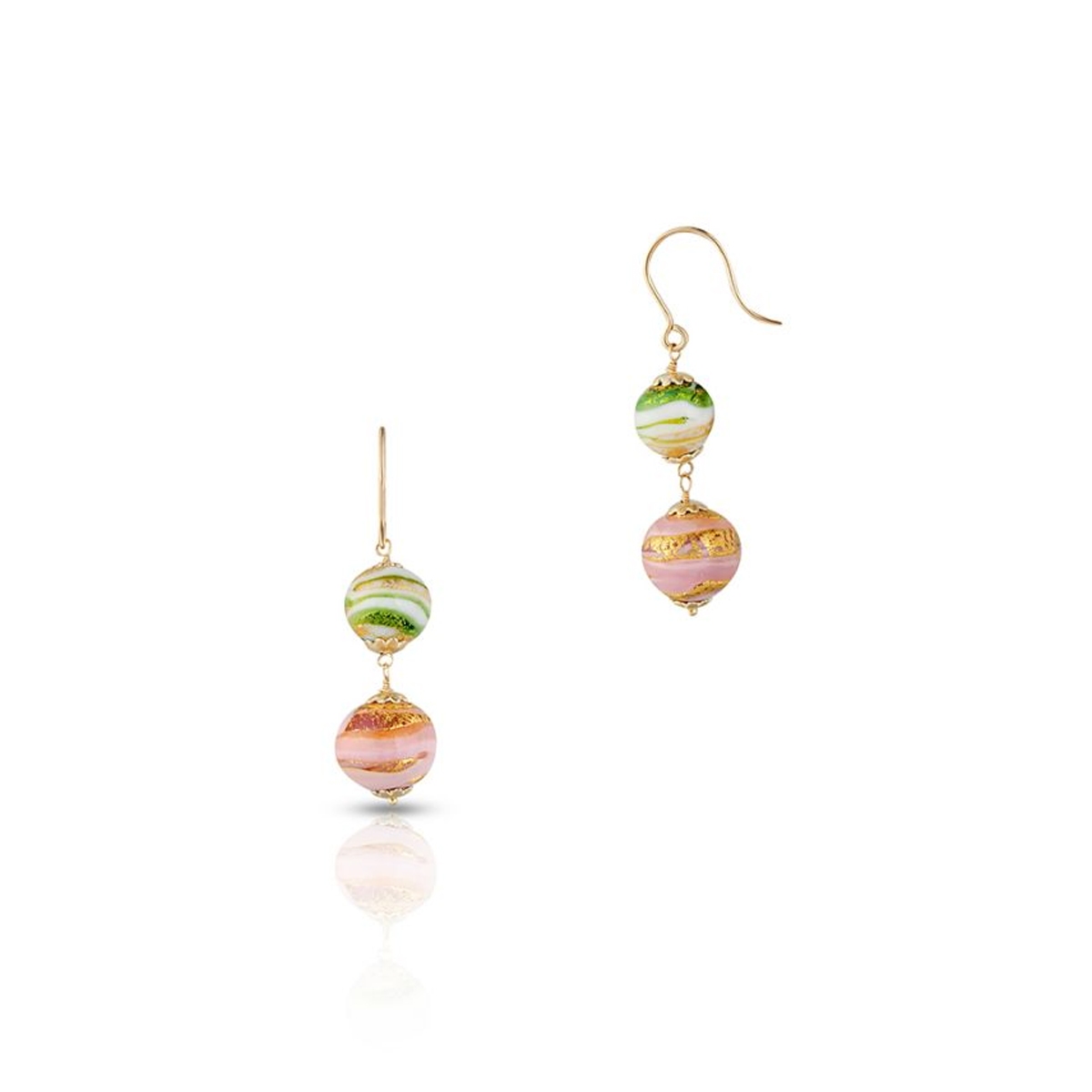 W.KRUK Kolczyki złote Murano