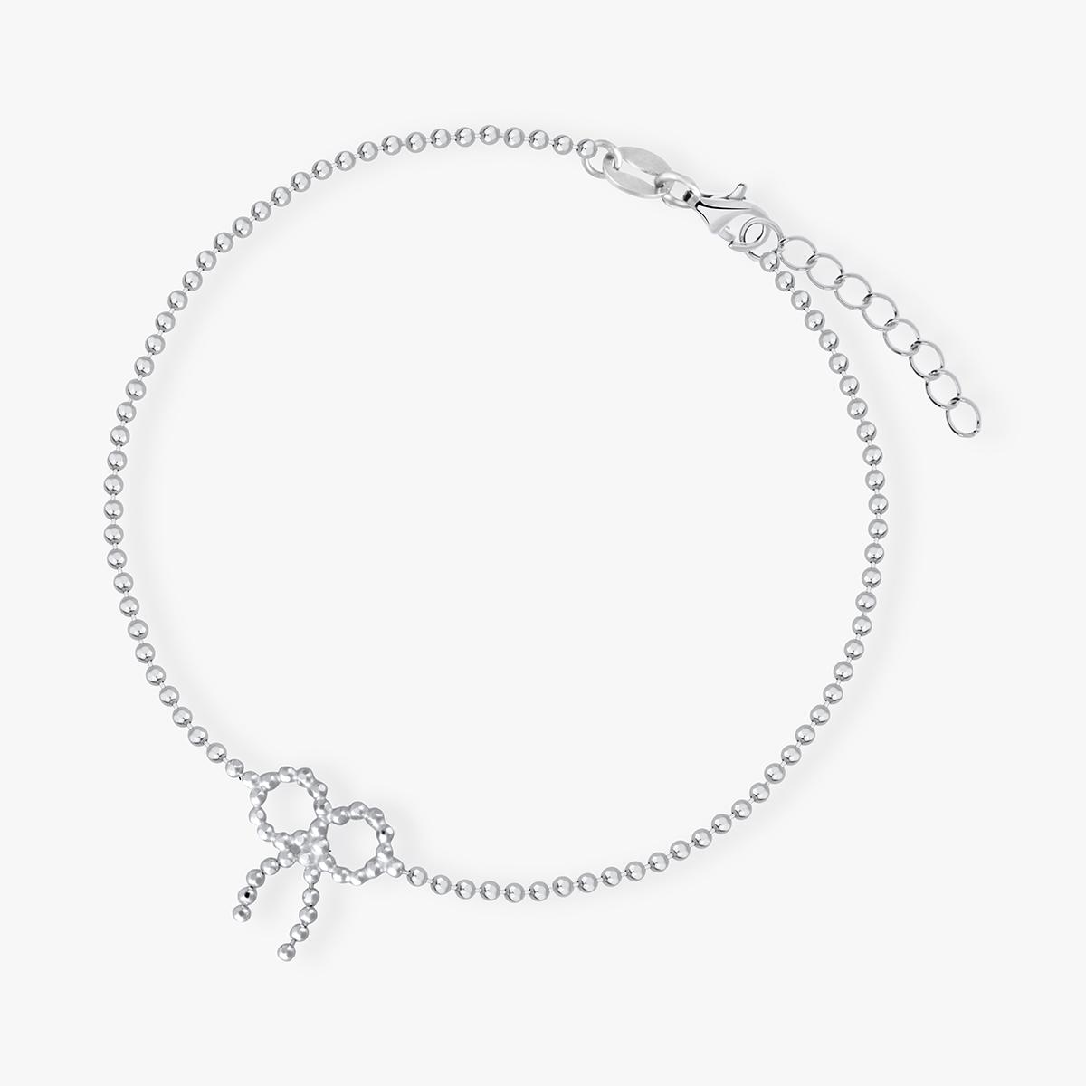 W.KRUK Bransoletka srebrna z kokardką