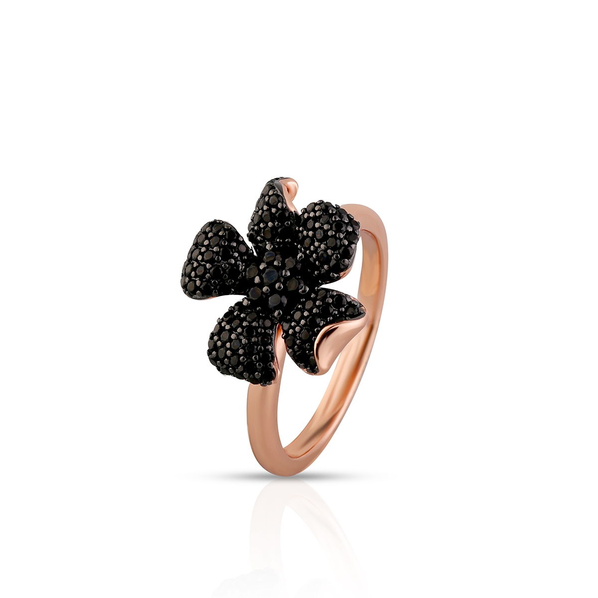 W.KRUK Pierścionek srebrny pozłacany z cyrkoniami