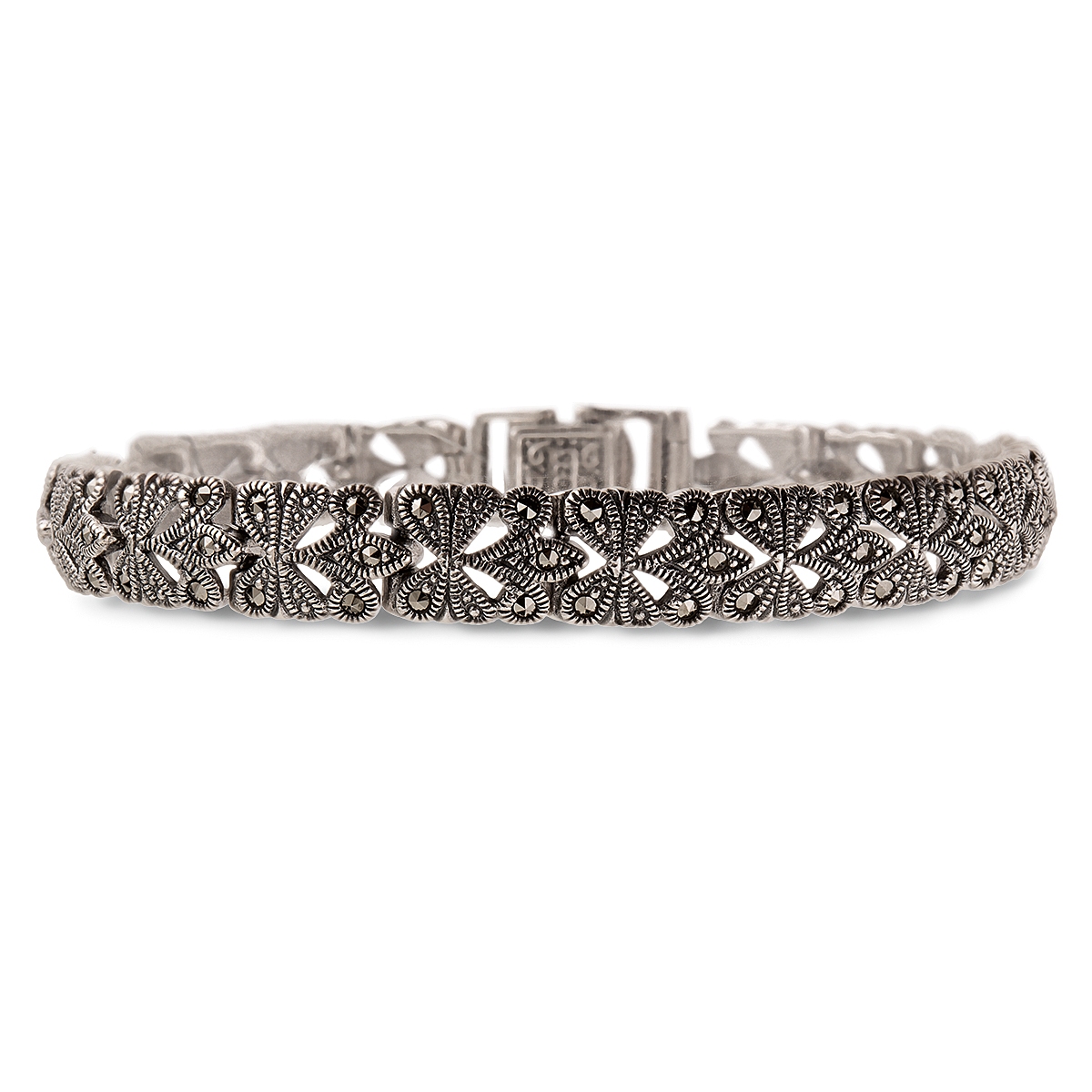 W.KRUK Bransoleta srebrna z markasytami