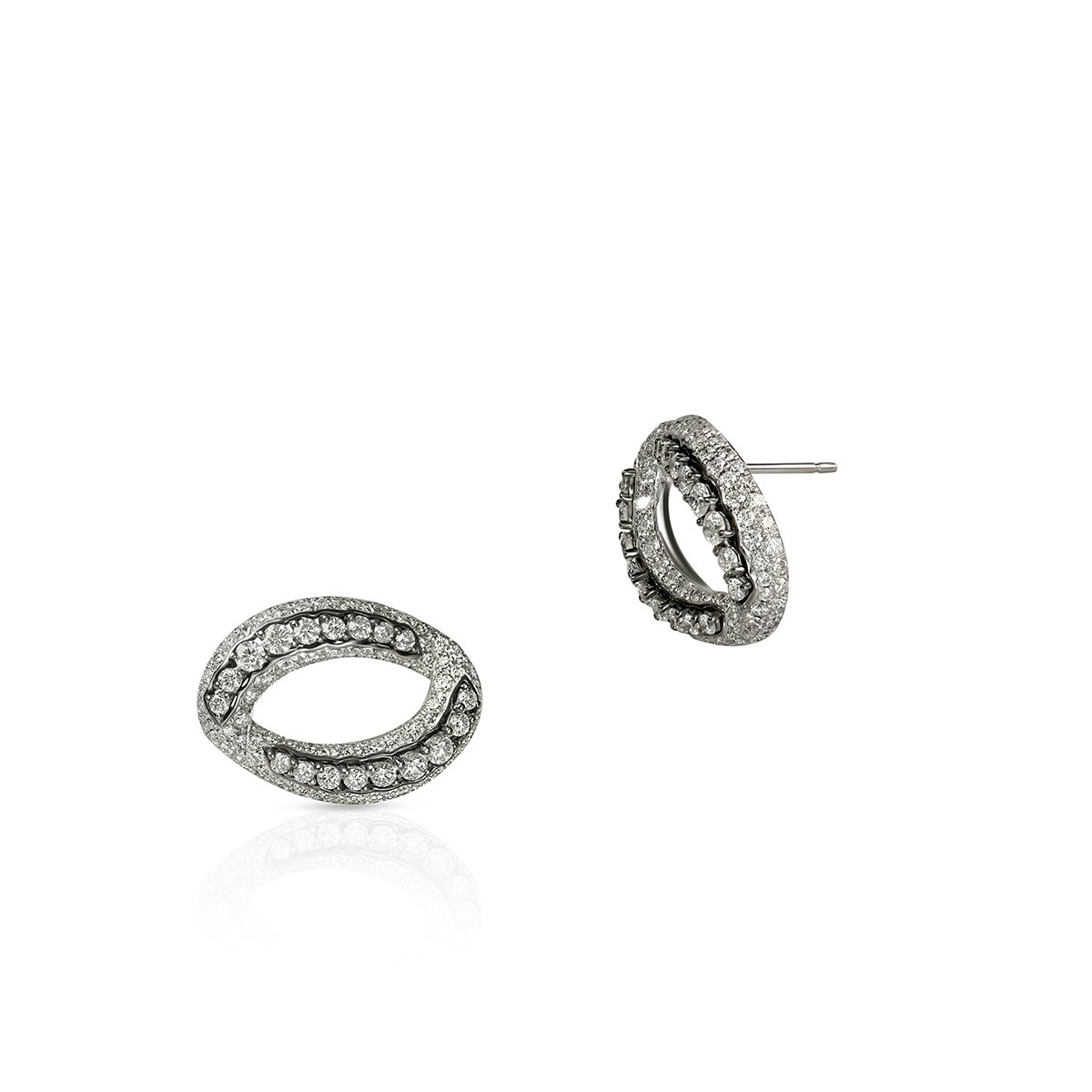 W.KRUK Kolczyki białe złoto Casato