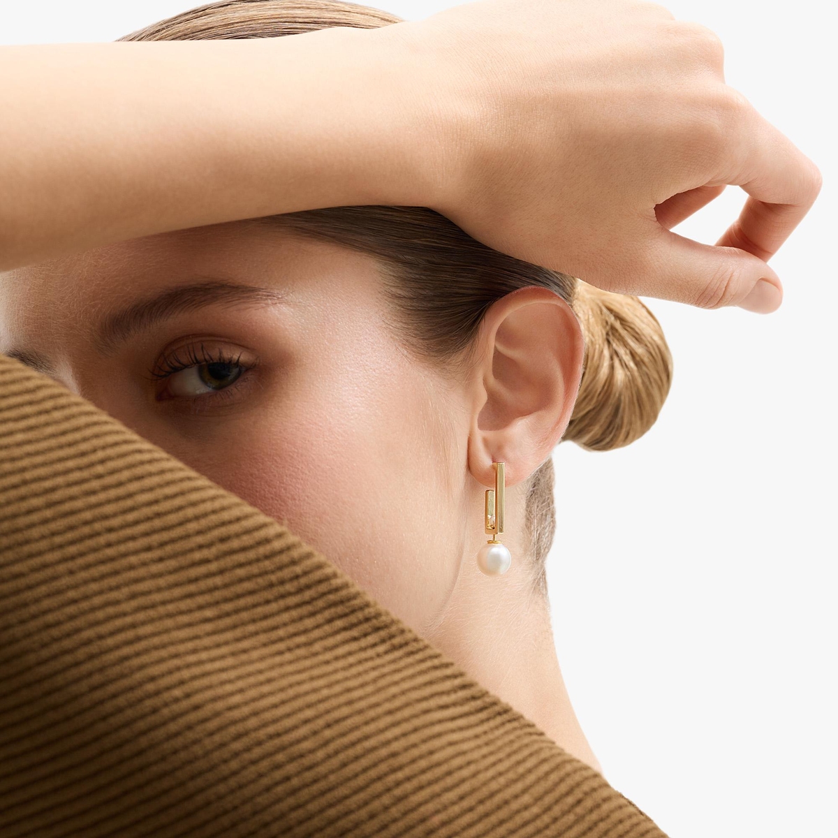 W.KRUK Kolczyki srebrne z perłami