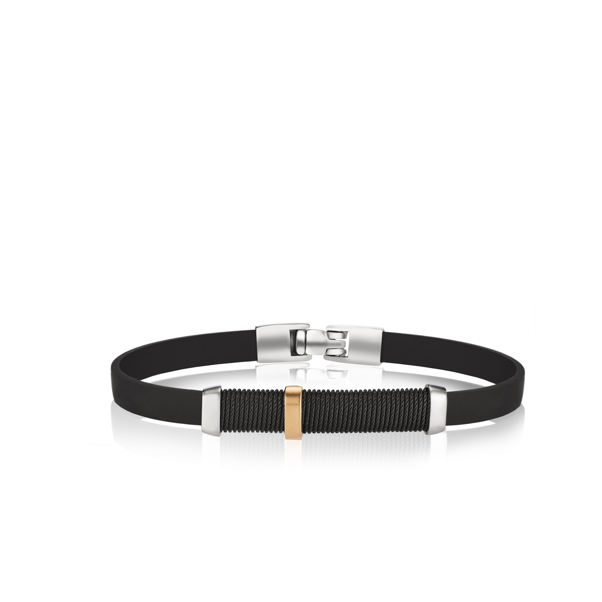 W.KRUK Bransoleta stal i złoto