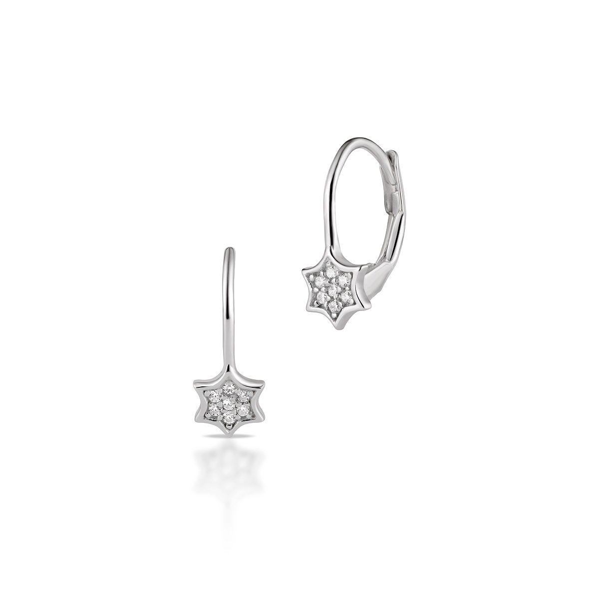 W.KRUK Kolczyki srebrne gwiazdki