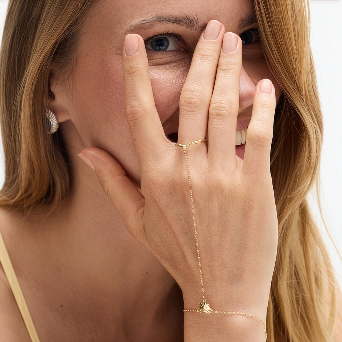 W.KRUK Bransoleta srebrna z pierścionkiem Follow