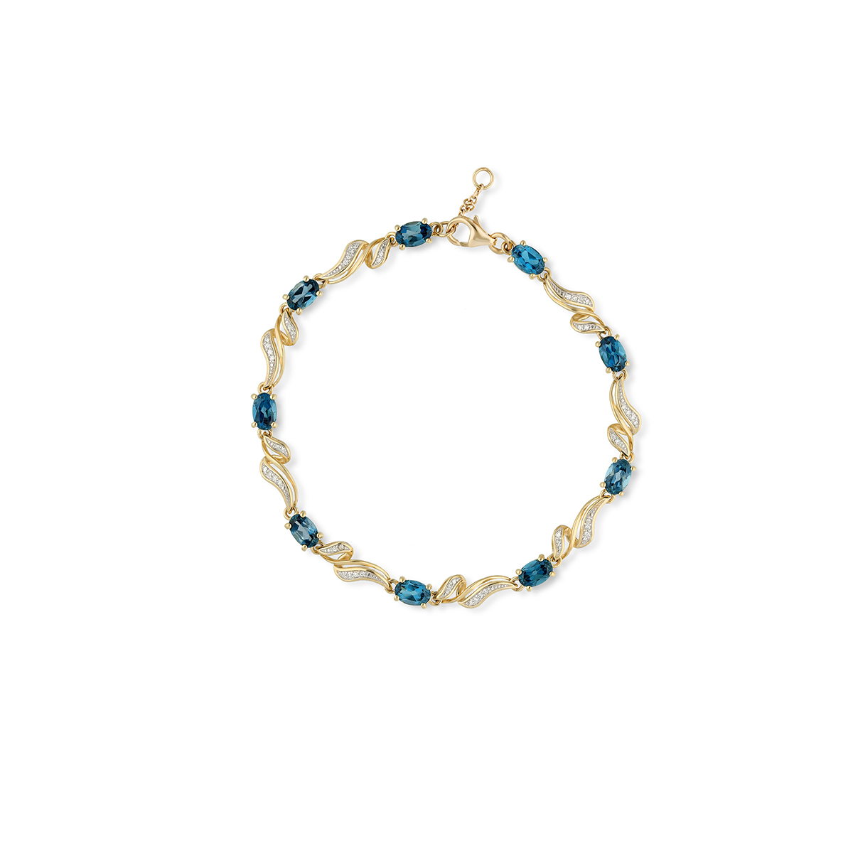 W.KRUK - Bransoletka złota z diamentami i topazami