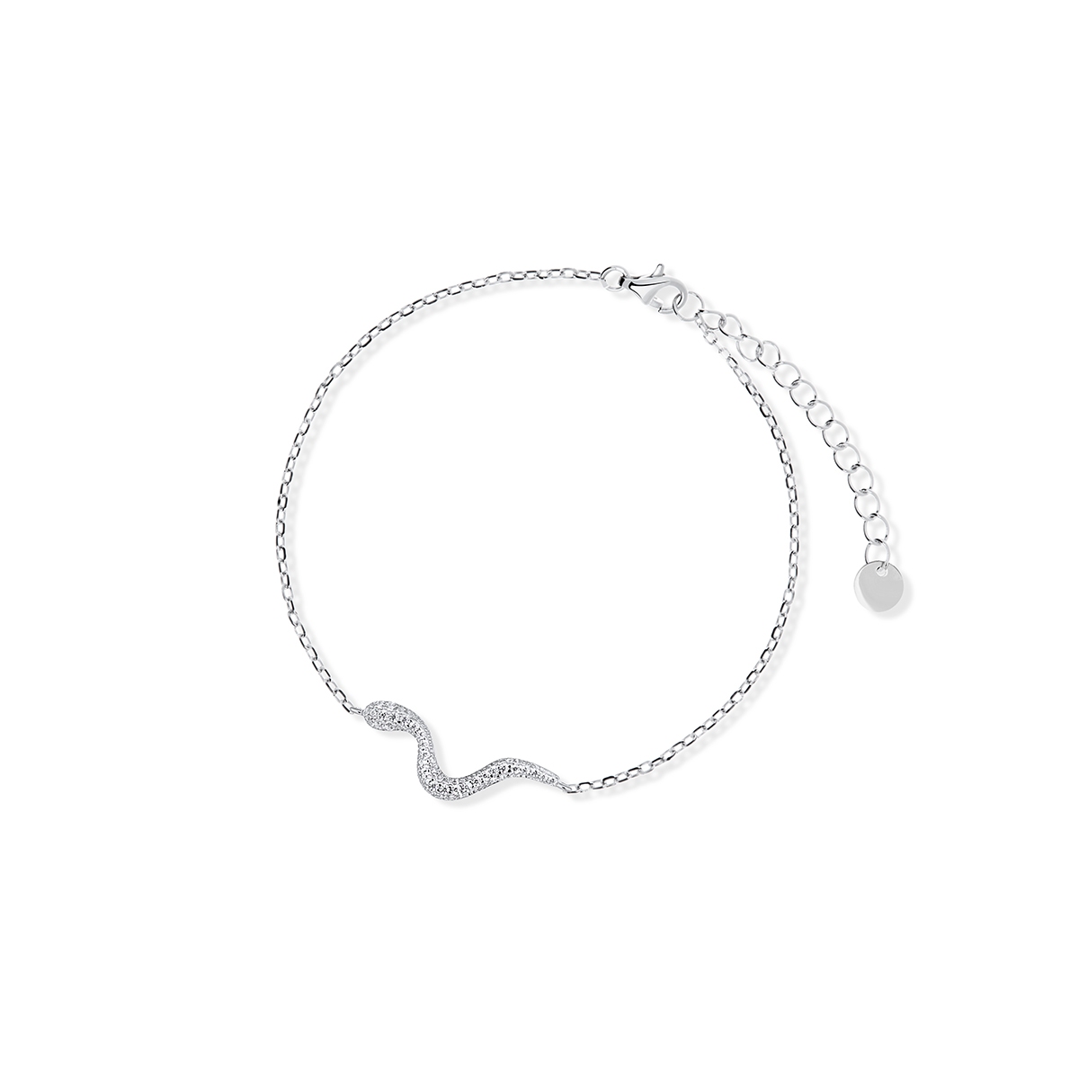 W.KRUK Bransoleta srebrna z cyrkoniami