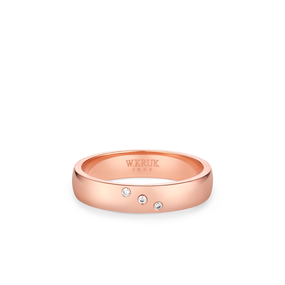 W.KRUK Obrączka złota z brylantami ESPERA