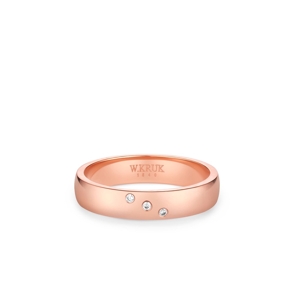 W.KRUK Obrączka złota z brylantami ESPERA
