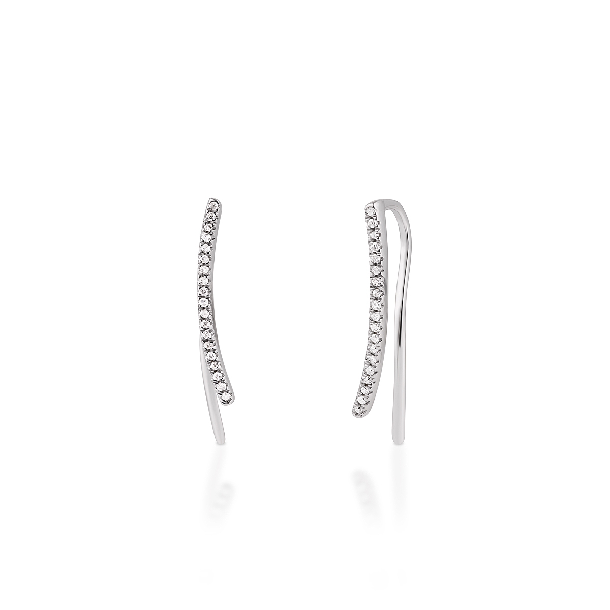 W.KRUK Kolczyki białe złoto z diamentami