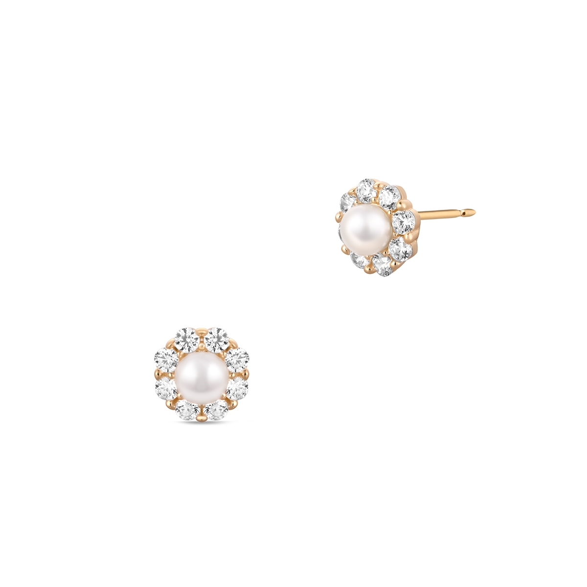 W.KRUK Kolczyki złote z perłą Ceremonials