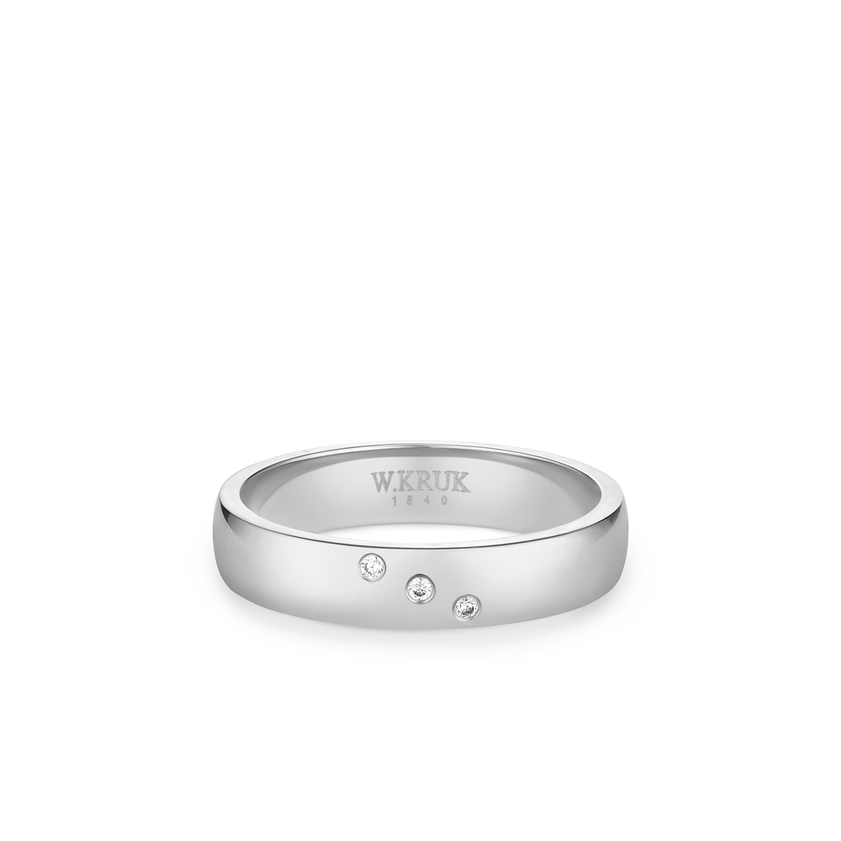 W.KRUK Obrączka złota z brylantami ESPERA