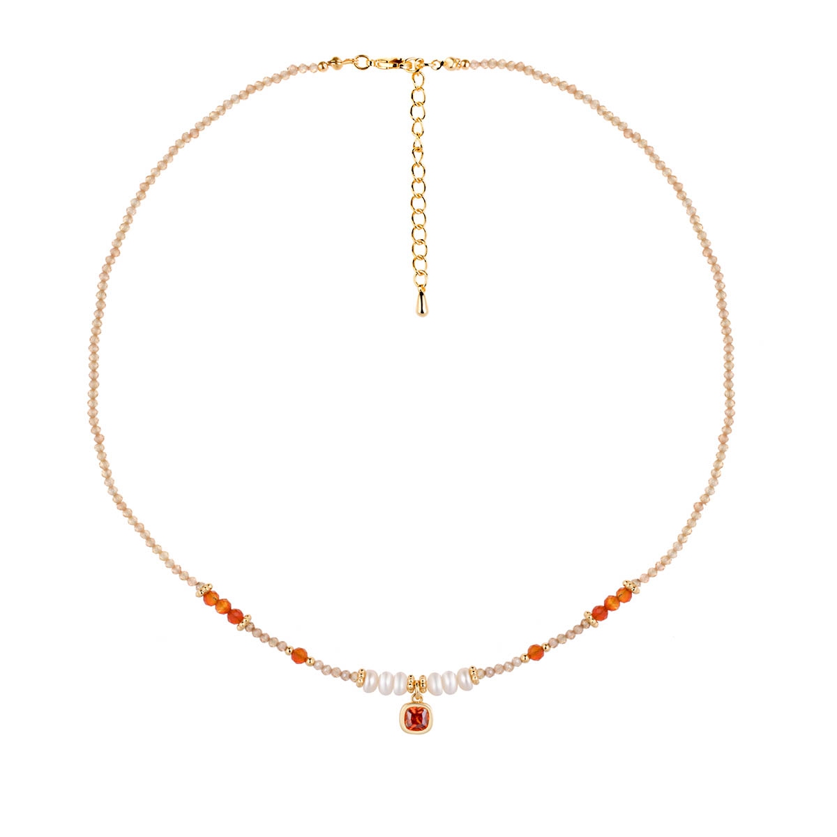 W.KRUK Naszyjnik z perłami i cyrkoniami Picky Pica