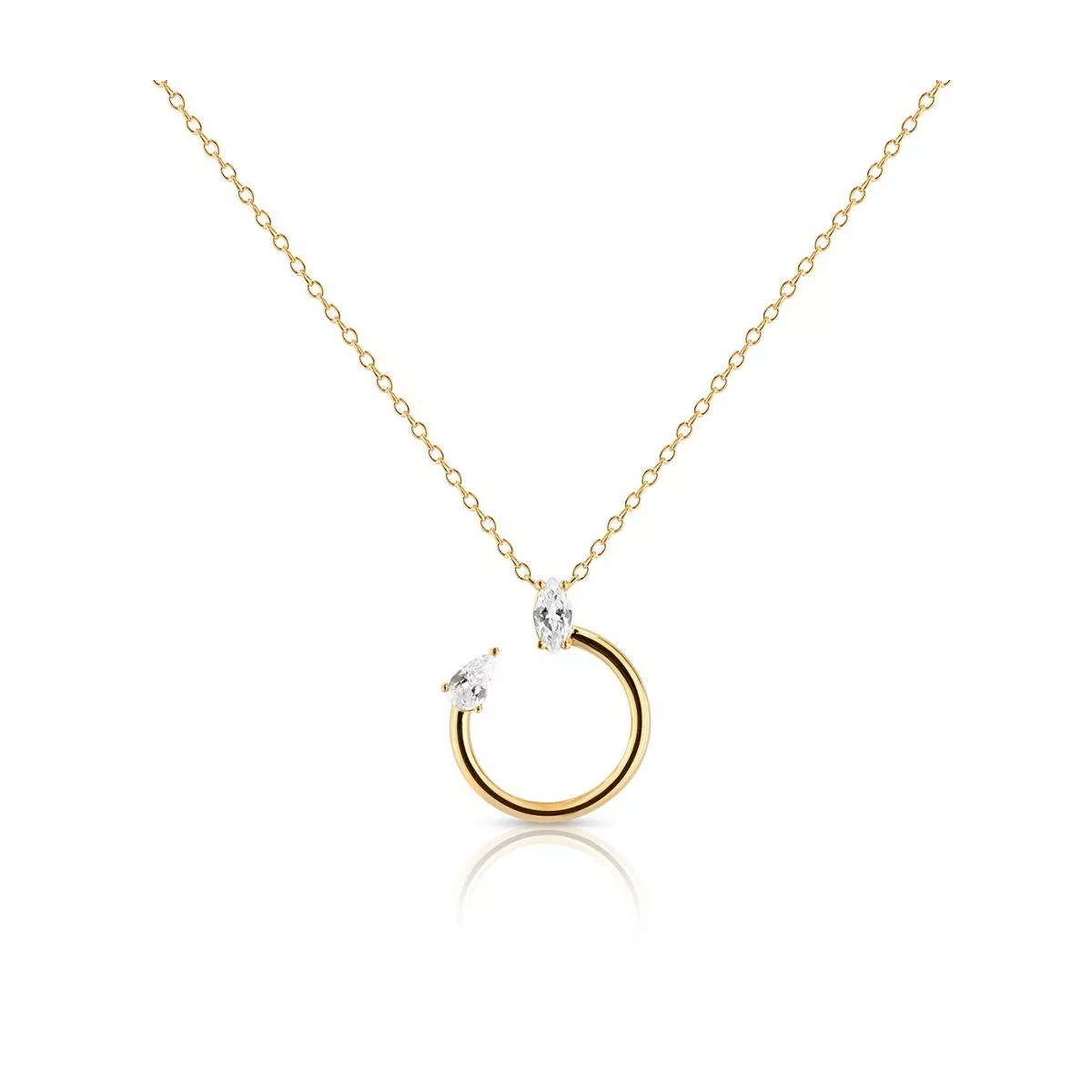 W.KRUK Naszyjnik srebrny pozłacany