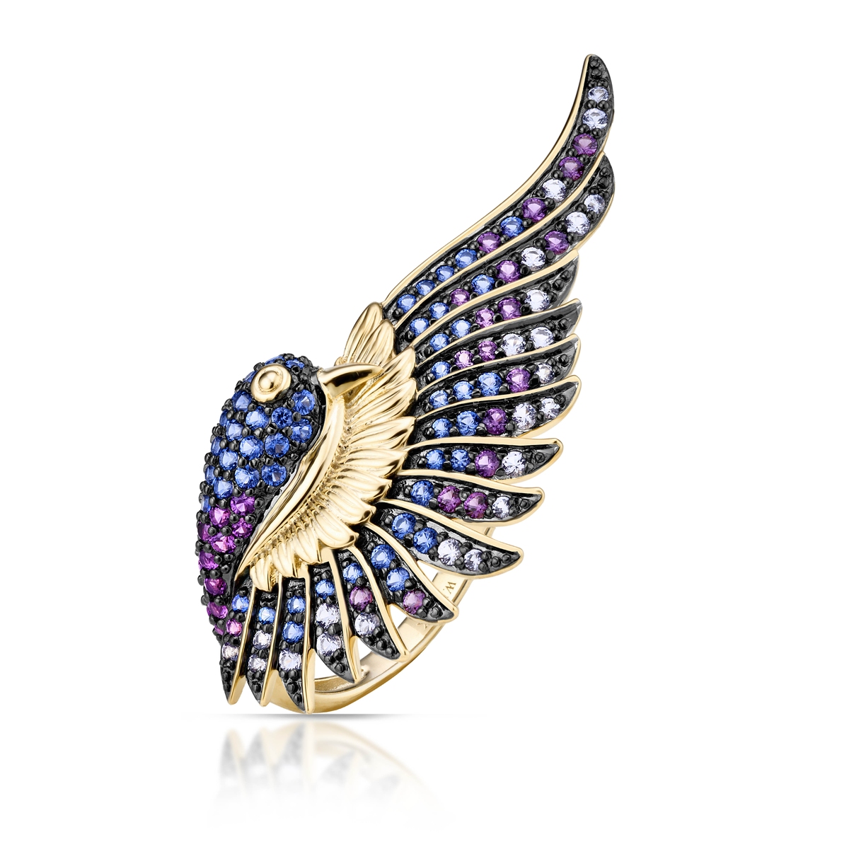 W.KRUK Pierścionek srebrny Preludium Paradise Birds