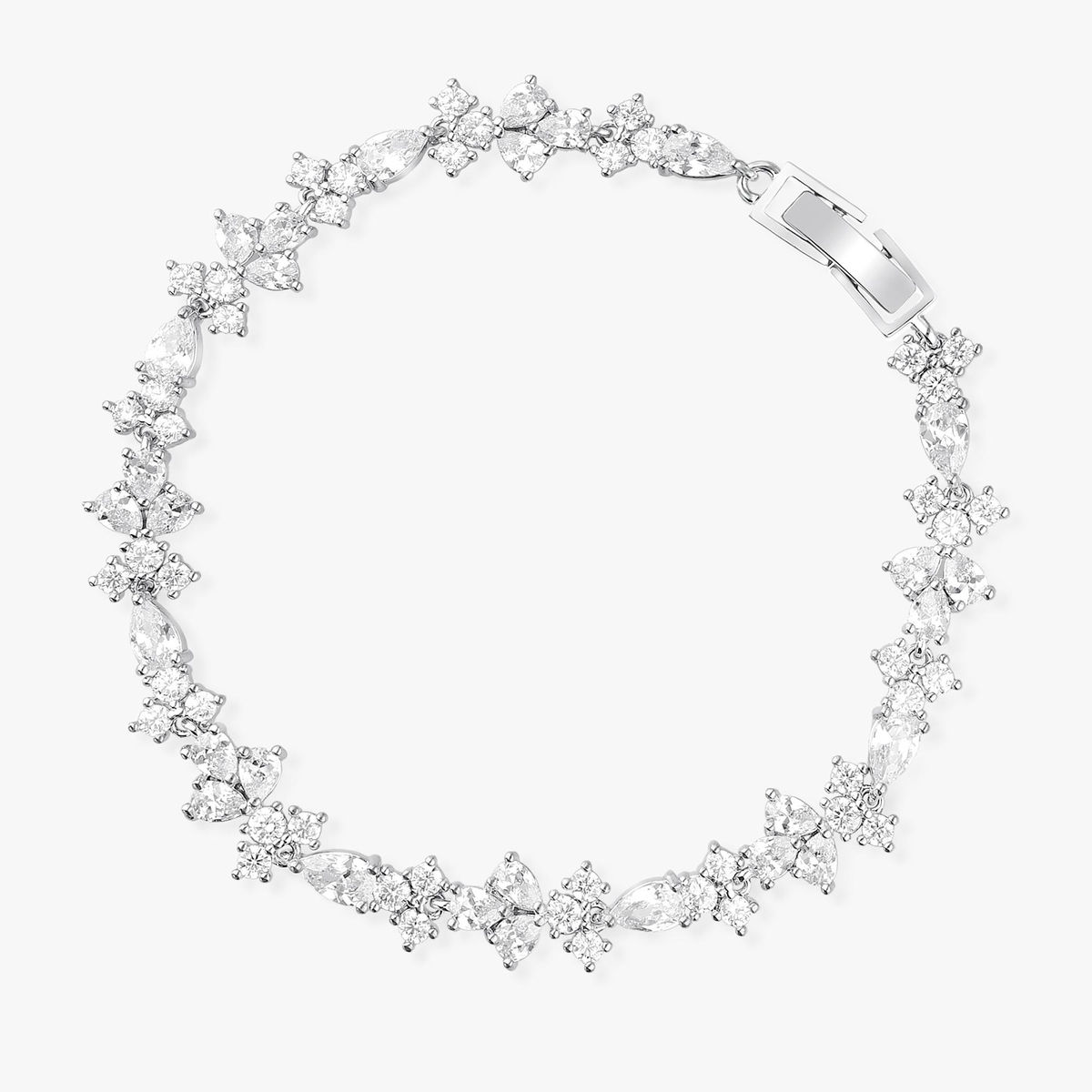 W.KRUK Bransoleta z mosiądzu z cyrkoniami