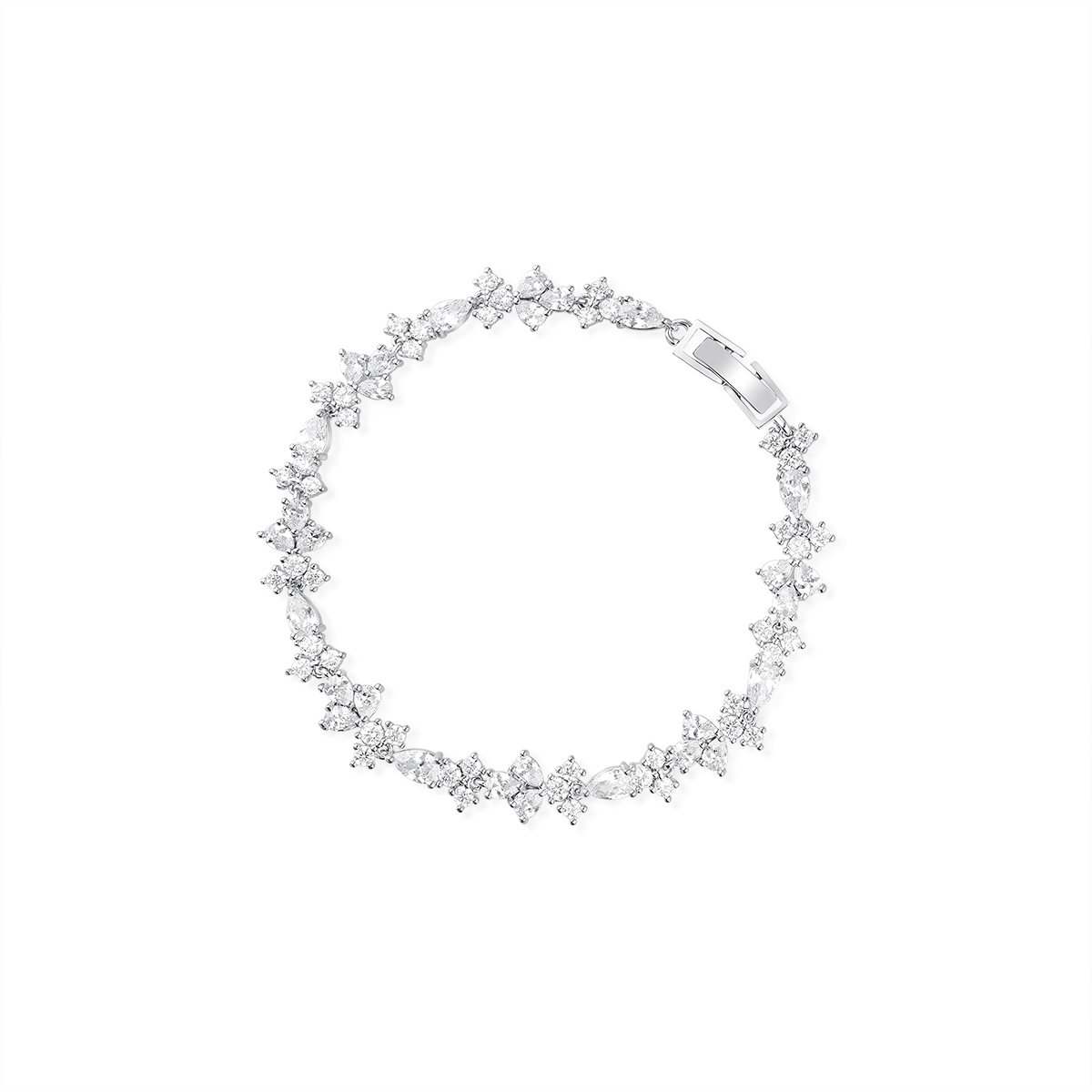 W.KRUK Bransoleta z mosiądzu z cyrkoniami