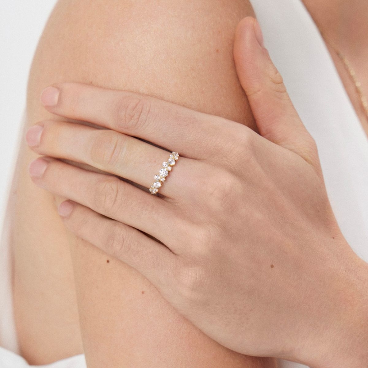 W.KRUK Pierścionek złoty z cyrkoniami Ceremonials