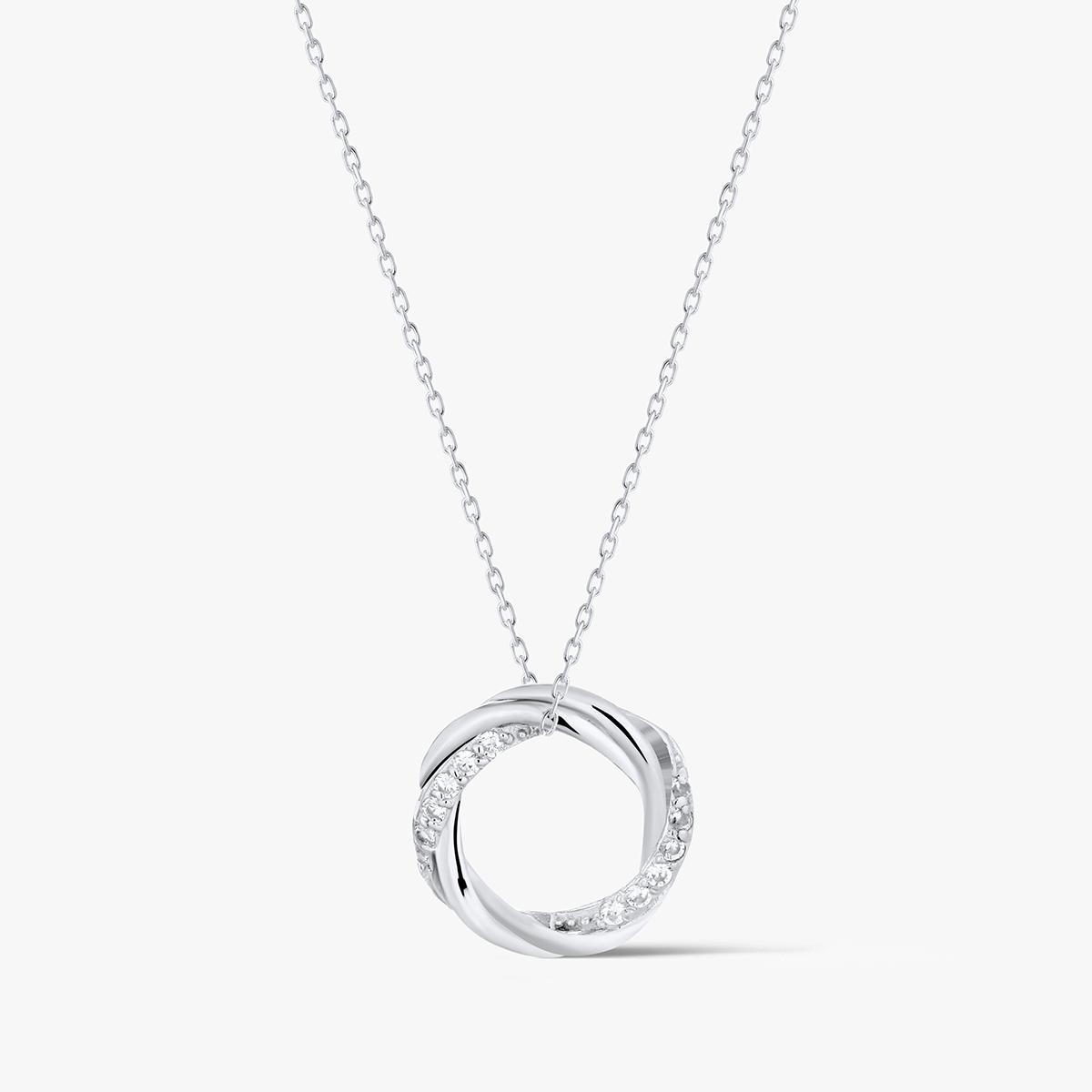 W.KRUK Wisiorek srebrny z cyrkoniami