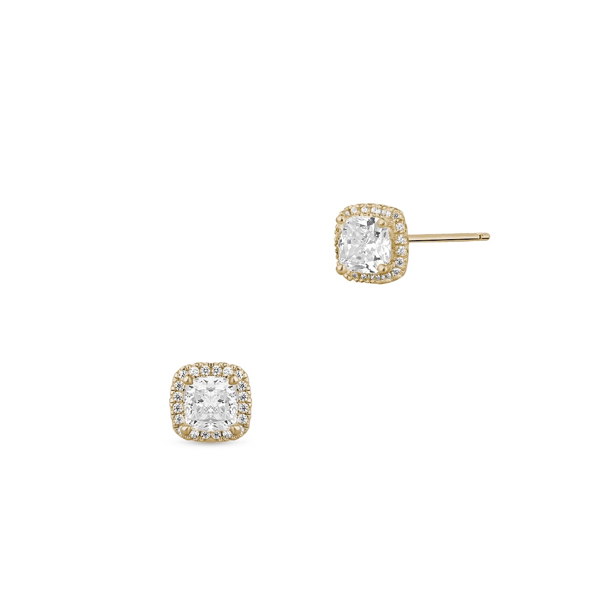 W.KRUK Kolczyki złote z cyrkoniami