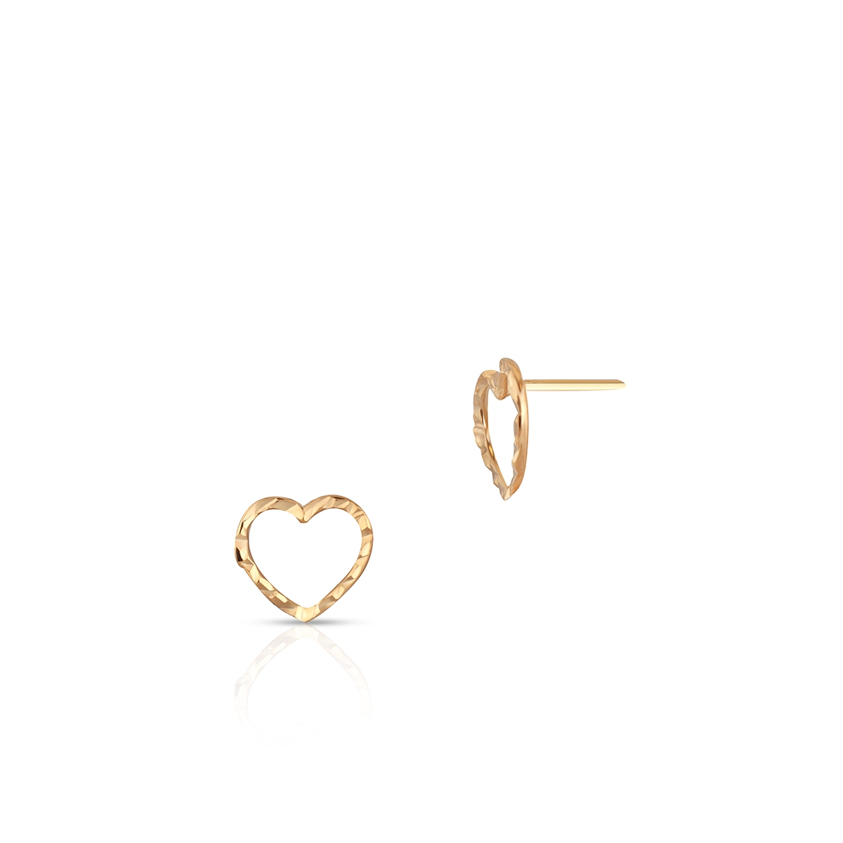 W.KRUK Kolczyki złote serca