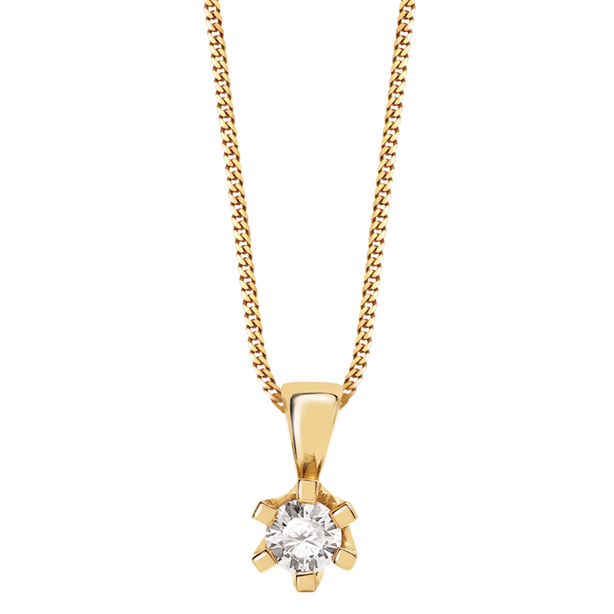 W.KRUK Wisiorek złoty z diamentem