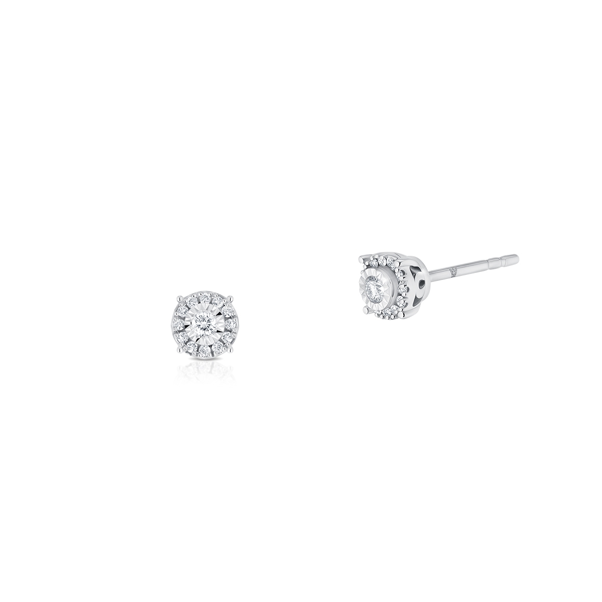 W.KRUK Kolczyki białe złoto z diamentami